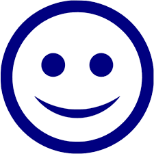 blå smiley
